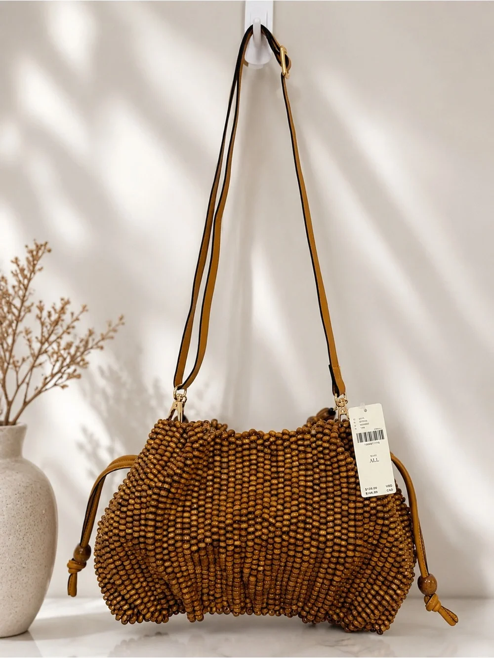 Celandine Beaded Cinched Clutch Bag